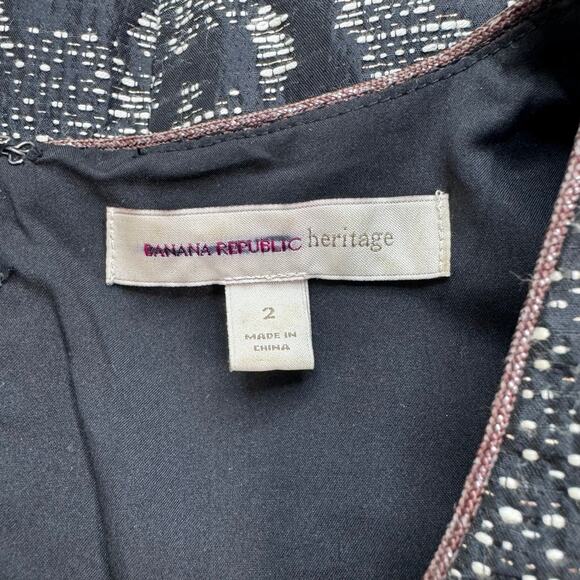 Banana Republic Heritage Metallic Snake Print A Line V Neck Mini Dress‎ Women 2 - Picture 7 of 13